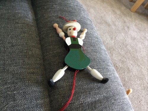 Vintage wooden toy - wooden, pull