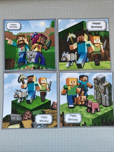 Minecraft birthday card - birthday,