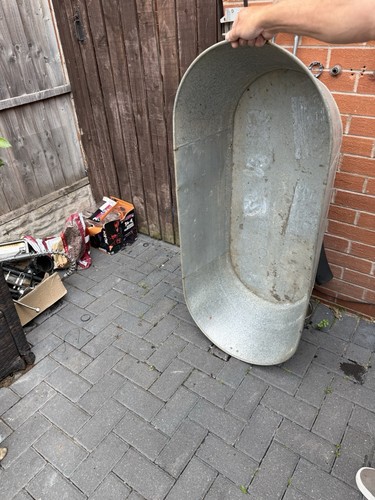 Vintage galvanised tin - galvanised, bath