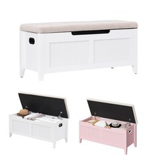 Flip-Top Shoe Bench Storage