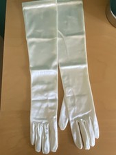 Women's Long Ivory Satin