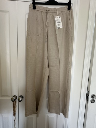 Zara ladies beige linen - zara,