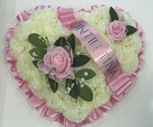 Heart silk artificial funeral - artificial,