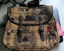 Signare messenger bag satchel hunting print tapestry bag horse and hound horses