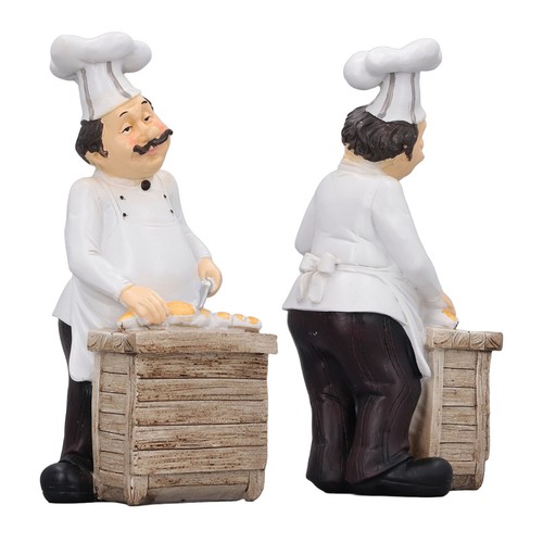 Resin chef statue restaurant - resin,