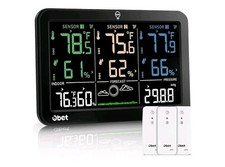 OBET Weather Station Wireless Indoor Outdoor Thermometer with 3 Sensors,...