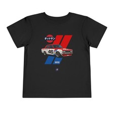 Toddler Datsun 510 BRE Racing Vintage JDM Car Stripes Retro Graphic T-Shirt