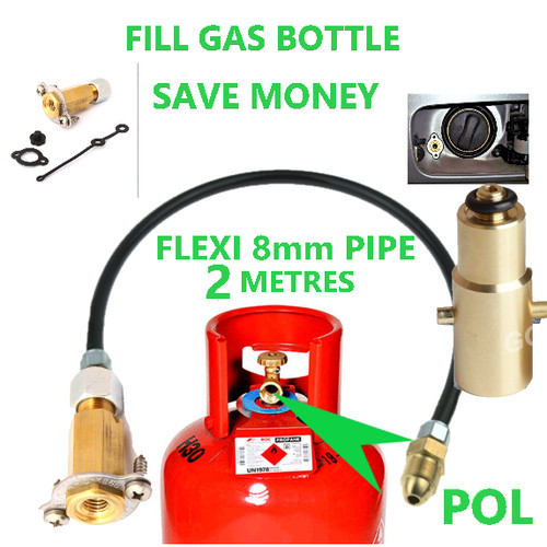 Metres flexi pipe refill gas - 2,