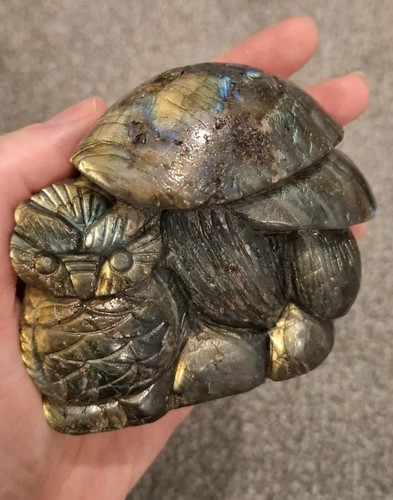 Labradorite owl and - labradorite,