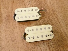 HIGH OUTPUT HUMBUCKER PICKUP SET VINTAGE WHITE ALNICO 2  FOUR CONDUCTOR WIRED