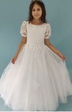 New Linzi Jay  White Holy Communion Dress - Age 9 BNWT RRP £270