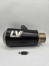 Leo Vince LV-10 Black Stainless Steel Slip-On Muffler With Spring Universal Fit