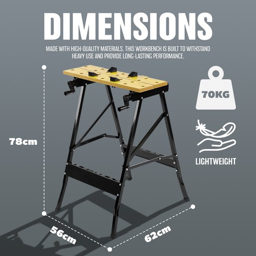 Wooden foldable workbench - wooden,