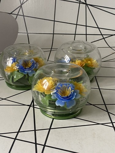 Vintage glass terrarium candle - vintage,