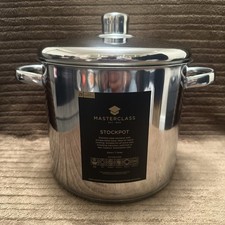 MasterClass Induction-Ready Mirror polished Stainless Steel 7 L Stockpot 22cm 