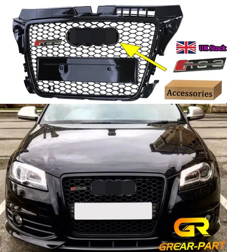 Grille gloss black for audi - grille,