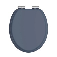 Heritage Wood Toilet Seat with Soft Close Chrome Hinges in Maritime TSMBL101SC