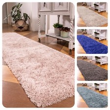 Shaggy Runner Rugs Soft Thick Shag Pile Carpet Mats Hallway Entrance Hall Rugs