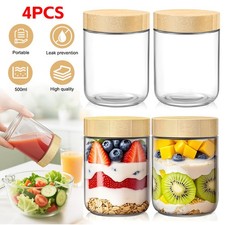 Glass Storage Jars With Bamboo