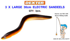 3 LARGE 30cm SAND EEL LURES