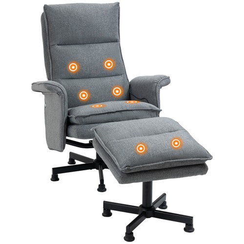 Homcom swivel recliner chair - swivel,