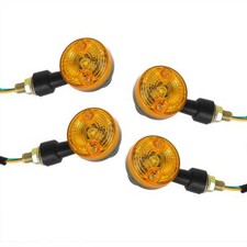 4X 6V AMBER LED INDICATORS TURN SIGNAL LIGHT UNIVERSAL MOTORCYCLE BLINKER LIGHTS
