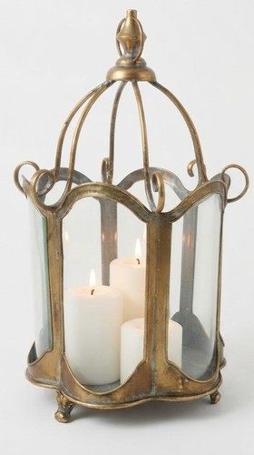 Lantern pillar candle - candle, holder