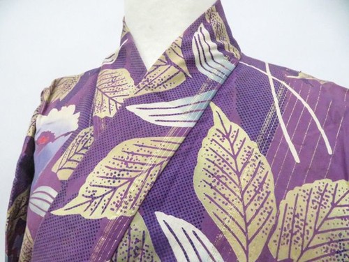 Japanese kimono yukata - kimono, purple