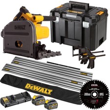 Dewalt DCS520T2 54V Brushless Plunge Saw Kit With Dual Port Charger, Accessories