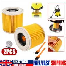2x Cartridge Filter for Karcher WD WD2 WD3 Series Wet & Dry Vac Vacuum Cleaner