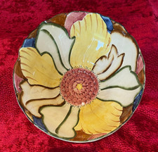 Vintage H.J. Wood Ltd. Burslem England Hand Painted Flower 10" Serving Bowl