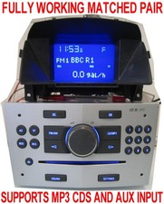 VAUXHALL ZAFIRA B CD30 MP3 AUX STEREO CD PLAYER RADIO + PAIRED SCREEN BLUE LED