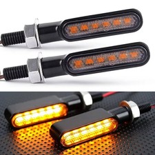 Mini LED Motorcycle Turn Signal Indicators Sequential Blinkers M8 Amber Light🔥