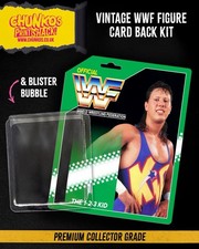 WWF 1 2 3 Kid Card Back Custom Kit 4.5” Vintage Hasbro Wrestling Figures