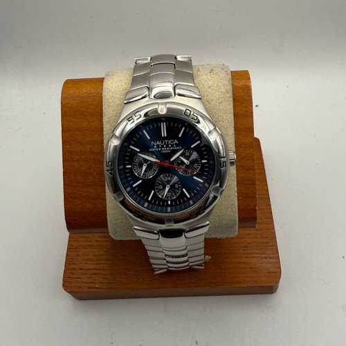 Nautica steel blue dial - steel,