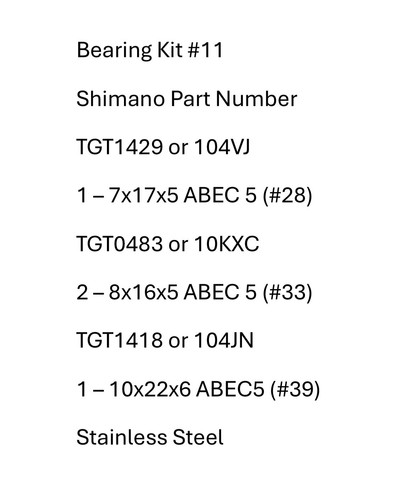 Bearing kit shimano tyrnos - bearing,