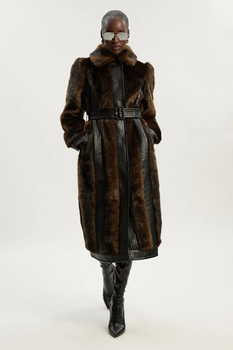 Karen millen faux - faux, coat