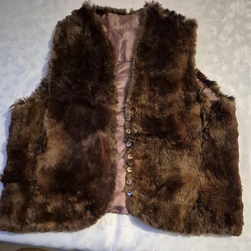 Vintage handmade fur vest - handmade,