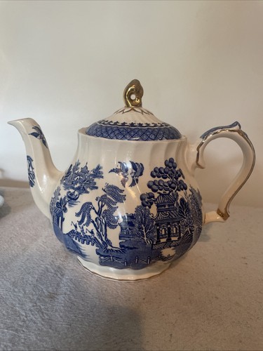Mid century blue willow sadler - willow,