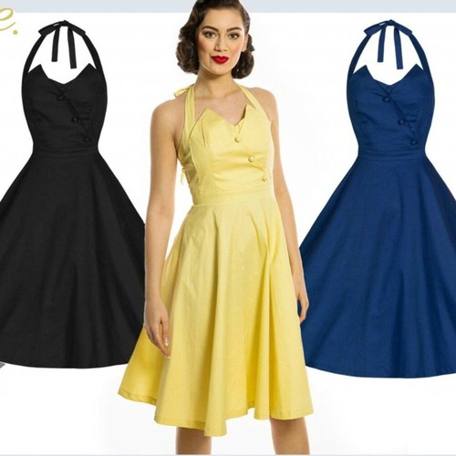 Lindy bop yellow myrtle halter - lindy,