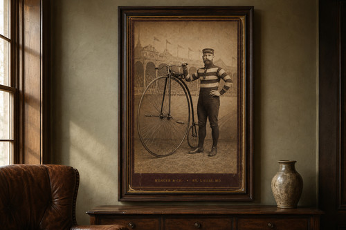 Penny farthing cyclist - penny,