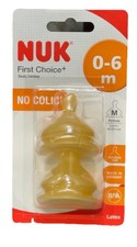 NUK First Choice Latex Anti-Colic Baby Kid Bottle Teat 0-6m Medium