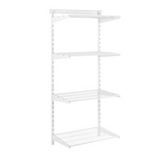Flexx white wire shelf system - white,