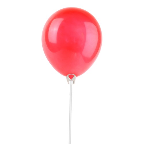 Red balloon stick clown - on,