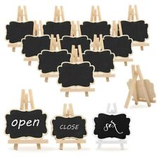 1/5/10X Wooden Mini Blackboard Memo Sign Message Chalk Board Stand Wedding Decor