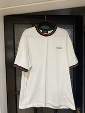 White Gucci Jersey T-shirt