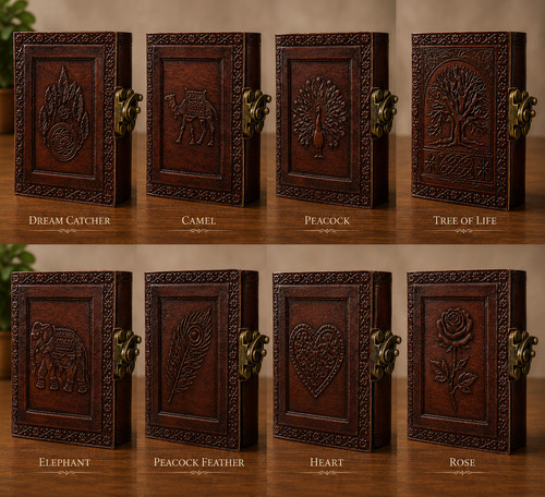 Handmade leather journal diary - leather,