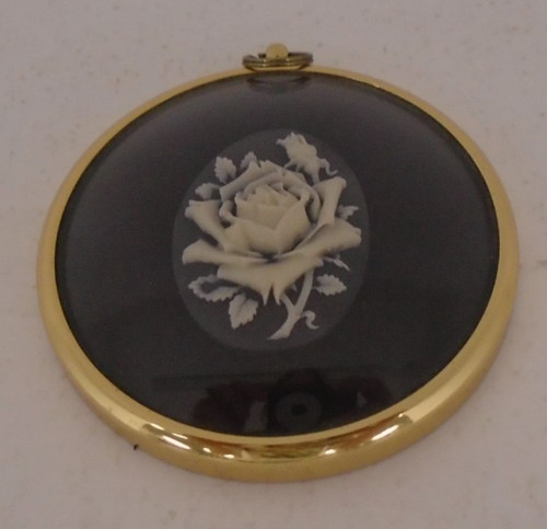Vintage single rose cameo - vintage,