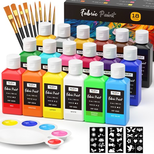 Nicpro colors fabric paint - fabric,