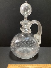 VICTORIAN STAR ENGRAVED GLASS